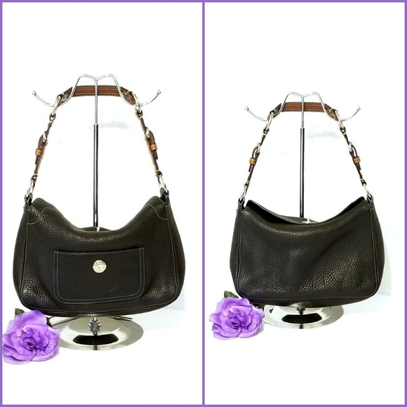 💯 Authentic Coach Chelsea Navy Turnlock Hobo 8A38 - Picture 3 of 6